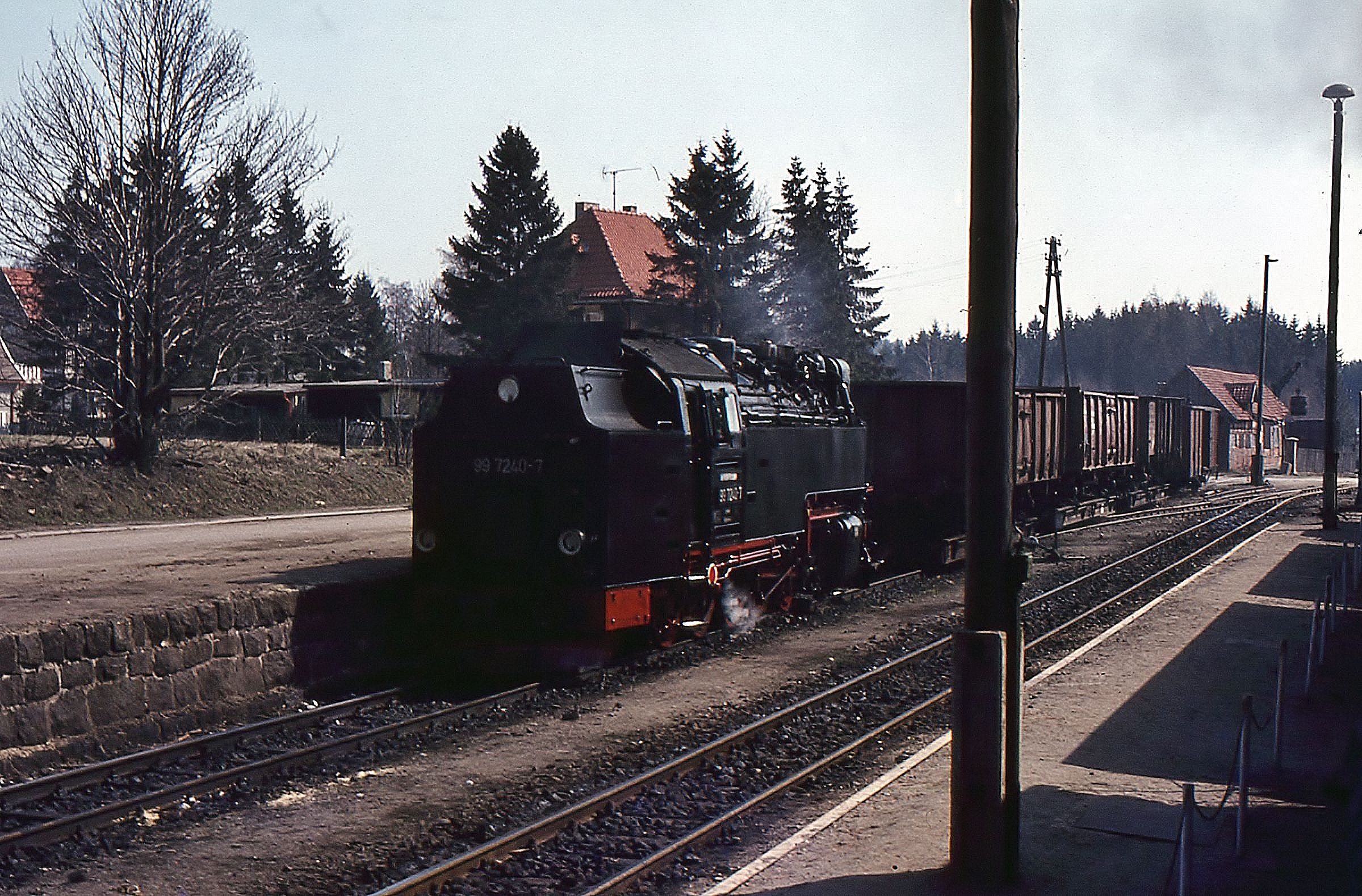 Class 99 on a freight somewhere on the Harz system in 1984